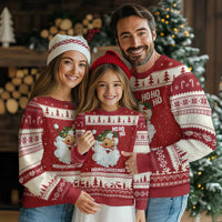 Camo Santa Xmas Ugly Christmas Sweater Ho Ho Ho Hooah Xmas - Wonder Print Shop