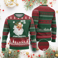 Camo Santa Xmas Ugly Christmas Sweater Ho Ho Ho Hooah Xmas - Wonder Print Shop