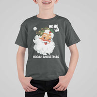 Camo Santa Christmas T Shirt For Kid Ho Ho Ho Hooah Christmas - Wonder Print Shop