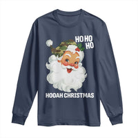 Camo Santa Christmas Long Sleeve Shirt Ho Ho Ho Hooah Christmas - Wonder Print Shop