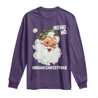 Camo Santa Christmas Long Sleeve Shirt Ho Ho Ho Hooah Christmas - Wonder Print Shop