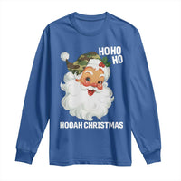 Camo Santa Christmas Long Sleeve Shirt Ho Ho Ho Hooah Christmas - Wonder Print Shop