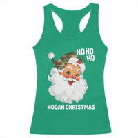 Camo Santa Christmas Racerback Tank Top Ho Ho Ho Hooah Christmas - Wonder Print Shop