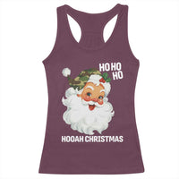 Camo Santa Christmas Racerback Tank Top Ho Ho Ho Hooah Christmas - Wonder Print Shop