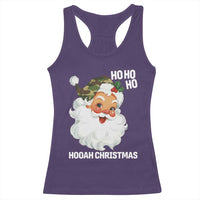 Camo Santa Christmas Racerback Tank Top Ho Ho Ho Hooah Christmas - Wonder Print Shop