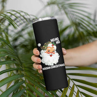 Camo Santa Christmas Skinny Tumbler Ho Ho Ho Hooah Christmas - Wonder Print Shop