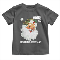 Camo Santa Christmas Toddler T Shirt Ho Ho Ho Hooah Christmas - Wonder Print Shop