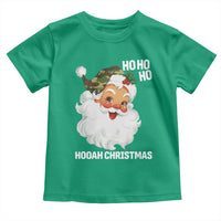 Camo Santa Christmas Toddler T Shirt Ho Ho Ho Hooah Christmas - Wonder Print Shop