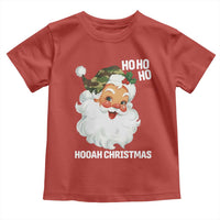 Camo Santa Christmas Toddler T Shirt Ho Ho Ho Hooah Christmas - Wonder Print Shop