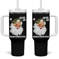 Camo Santa Christmas Tumbler With Handle Ho Ho Ho Hooah Christmas - Wonder Print Shop