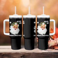 Camo Santa Christmas Tumbler With Handle Ho Ho Ho Hooah Christmas - Wonder Print Shop