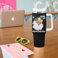 Camo Santa Christmas Tumbler With Handle Ho Ho Ho Hooah Christmas - Wonder Print Shop