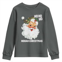 Camo Santa Christmas Youth Sweatshirt Ho Ho Ho Hooah Christmas - Wonder Print Shop