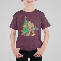 Bigfoot Gamer Christmas T Shirt For Kid Funny Sasquatch Gaming Xmas - Wonder Print Shop
