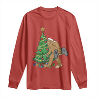 Bigfoot Gamer Christmas Long Sleeve Shirt Funny Sasquatch Gaming Xmas - Wonder Print Shop