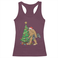 Bigfoot Gamer Christmas Racerback Tank Top Funny Sasquatch Gaming Xmas - Wonder Print Shop