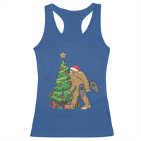 Bigfoot Gamer Christmas Racerback Tank Top Funny Sasquatch Gaming Xmas - Wonder Print Shop
