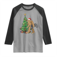 Bigfoot Gamer Christmas Raglan Shirt Funny Sasquatch Gaming Xmas - Wonder Print Shop