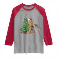 Bigfoot Gamer Christmas Raglan Shirt Funny Sasquatch Gaming Xmas - Wonder Print Shop