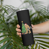 Bigfoot Gamer Christmas Skinny Tumbler Funny Sasquatch Gaming Xmas - Wonder Print Shop