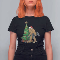 Bigfoot Gamer Christmas T Shirt For Women Funny Sasquatch Gaming Xmas - Wonder Print Shop