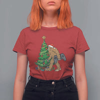 Bigfoot Gamer Christmas T Shirt For Women Funny Sasquatch Gaming Xmas - Wonder Print Shop