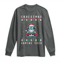 Santa Claus Gamer Long Sleeve Shirt Christmas Gmaing Crew - Wonder Print Shop