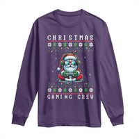 Santa Claus Gamer Long Sleeve Shirt Christmas Gmaing Crew - Wonder Print Shop