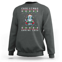 Santa Claus Gamer Sweatshirt Christmas Gmaing Crew - Wonder Print Shop
