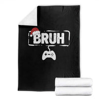 Funny Gaming Christmas Throw Blanket Gamer Bruh Video Game - Wonder Print Shop