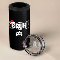 Funny Gaming Christmas 4 in 1 Can Cooler Tumbler Gamer Bruh Video Game - Wonder Print Shop