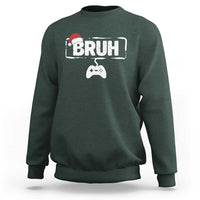 Funny Gaming Christmas Sweatshirt Gamer Bruh Video Game - Wonder Print Shop