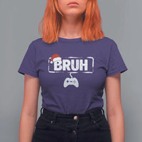 Funny Gaming Christmas T Shirt For Women Gamer Bruh Video Game - Wonder Print Shop