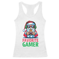 Funny Santa Gamer Christmas Racerback Tank Top - Wonder Print Shop