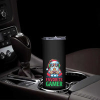 Funny Santa Gamer Christmas Skinny Tumbler - Wonder Print Shop