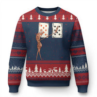 67 Marcus The Worm Poker Game Ugly Christmas Sweater Funny Six Seven Meme Playing Cards - Wonder Print Shop