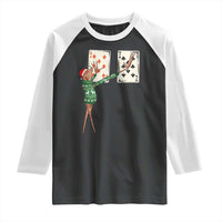 67 Marcus The Worm Poker Game Christmas Raglan Shirt Funny Six Seven Meme Playing Cards Holiday Vibe - Wonder Print Shop