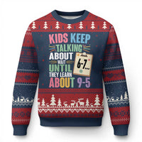67 Six Seven Meme Ugly Christmas Sweater Kids Keep Talking About 6-7 Wait Until They Learn 9-5 - Wonder Print Shop