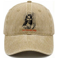 Funny Jesus Christian Meme Washed Cotton Baseball Cap I Am Telling Dad