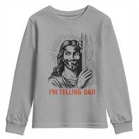 Funny Jesus Christian Meme Youth Sweatshirt I Am Telling Dad