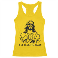 Funny Jesus Meme Racerback Tank Top I Am Telling Dad