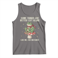 Funny Frog Sarcastic Tank Top Some Things Are Better Left Alone