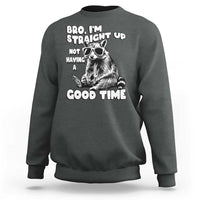 Funny Raccon Sarcastic Sweatshirt Bro I Am Straight Up Not Even Having A Good Time
