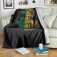 John Lewis Quote Civil Rights Throw Blanket Get in Good Necessary Trouble