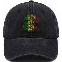 John Lewis Quote Civil Rights Washed Cotton Baseball Cap Get in Good Necessary Trouble