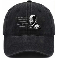 John Lewis Quote Washed Cotton Baseball Cap Black History Good Trouble