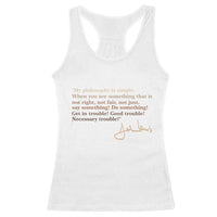 John Lewis Quote Racerback Tank Top Black History Month