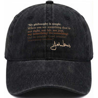 John Lewis Quote Washed Cotton Baseball Cap Black History Month