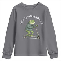 Off To Be Radical Left Scum Youth Sweatshirt Funny Frog Anti ICE Political Protest