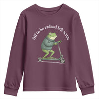 Off To Be Radical Left Scum Youth Sweatshirt Funny Frog Anti ICE Political Protest